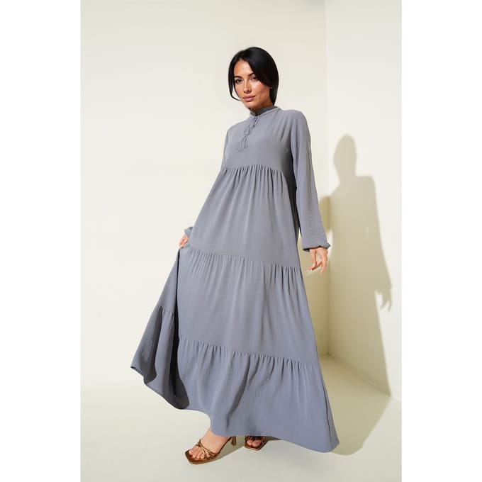 Maxi-jurk met Strikdetail