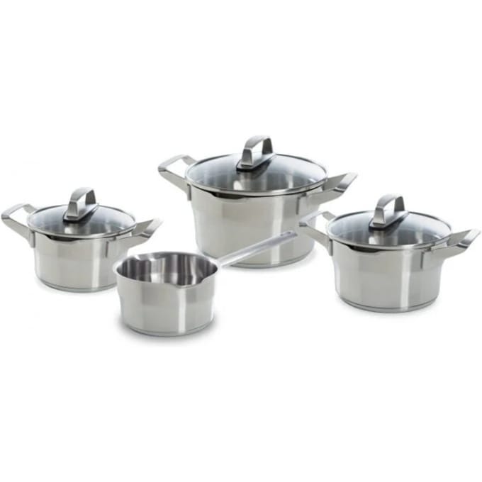 BK Cookware Bk premium+ pannenset 4 delig rvs veilig afgietsysteem