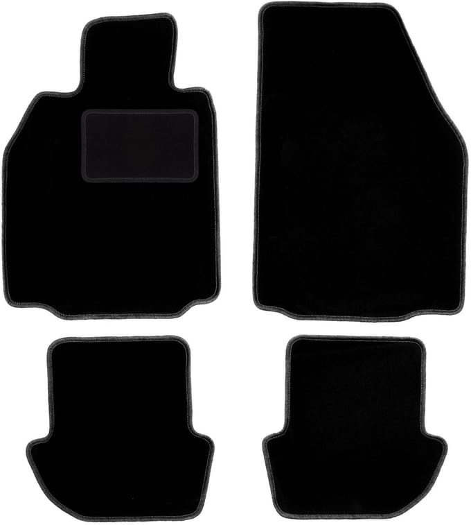 Zwarte veloursmatten voor: Porsche 911 (type 997) cabro, coupé, targa (2002-2012)