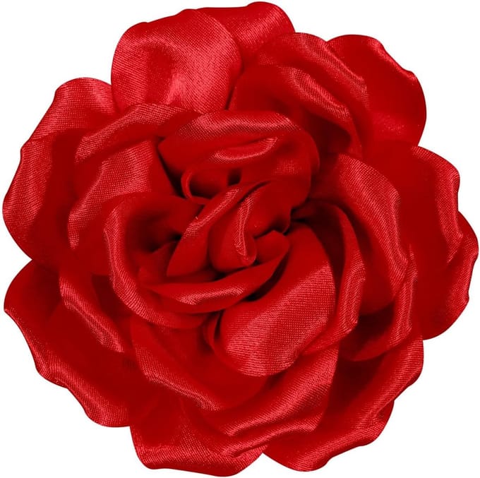 Haarsnit grote roos broche bloem hoofdbloem haarclip meisje bruiloft party accessoires rood