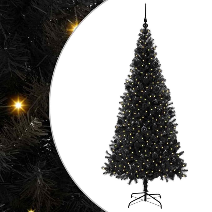 vidaXL - Kerstboom - Zwart - 210 - cm - PVC