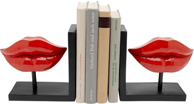 Boekensteun lippen rood (2/Set) Kare Design