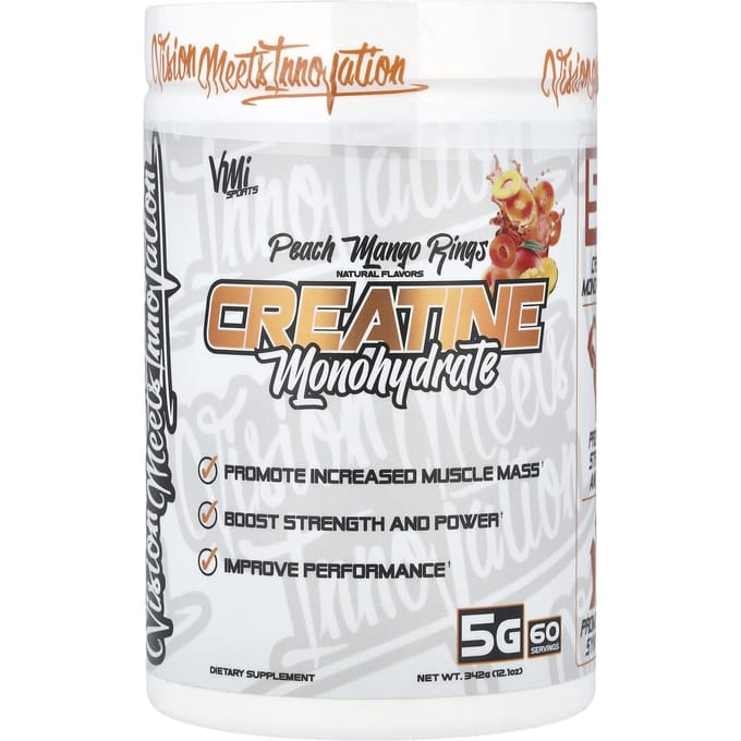 VMI Sports, Creatinemonohydraat, Perzik Mango Ringen, 12,1 oz (342 gr)