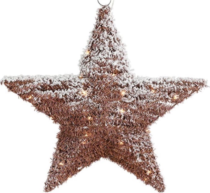 Kerstster LED timer Valera M sneeuw-L10B37H37CM