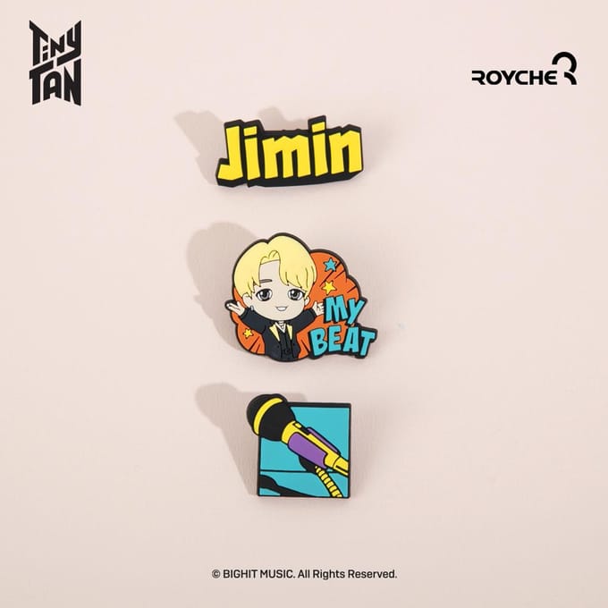 BTS (BangTan-jongens) TinyTAN Butter Rubber Pin Badge, officieel, origineel, authentiek, K-POP, idool