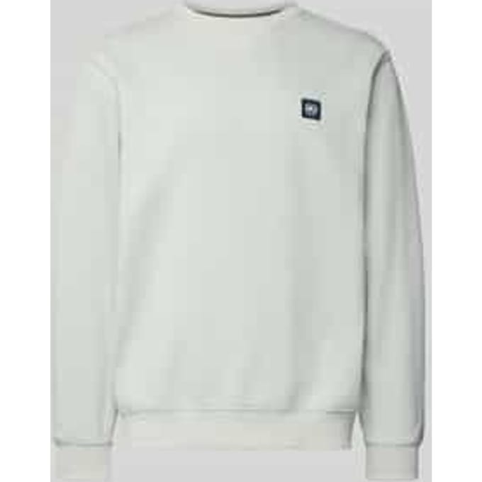 Sweatshirt met ronde hals en labelpatch