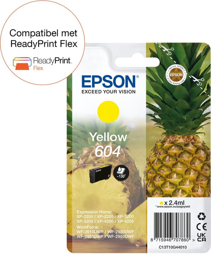 Epson 604 - Inktcartridge - Origineel - Standaard capaciteit - Geel
