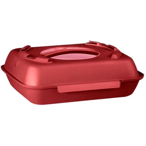 GGM Gastro (20 Stück) Menüboxen - 600ml - Geteilt - Himbeerrot/Altrosa