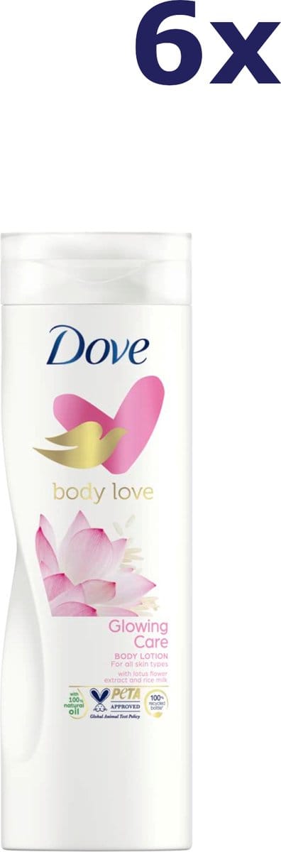 6x Dove Bodylotion – Glowing Ritual Lotusbloem 400 ml