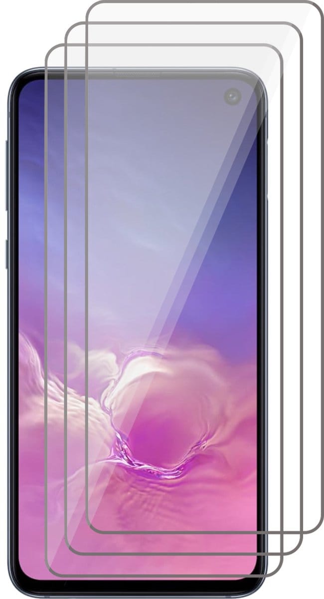 Screenprotector geschikt voor Samsung S10 - Beschermglas Screen Protector - 3 stuks