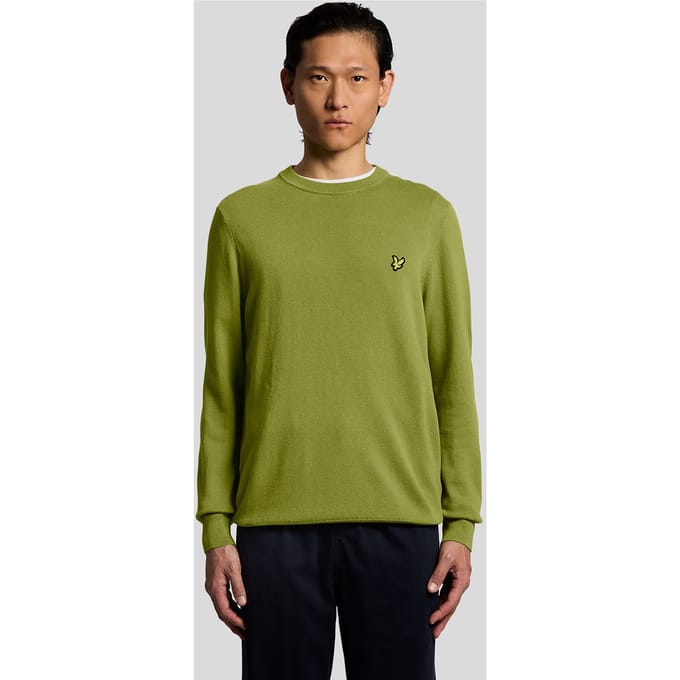 Trui Lyle &amp; Scott KN2136V COTTON CREW-Y123 SHRUB GREEN