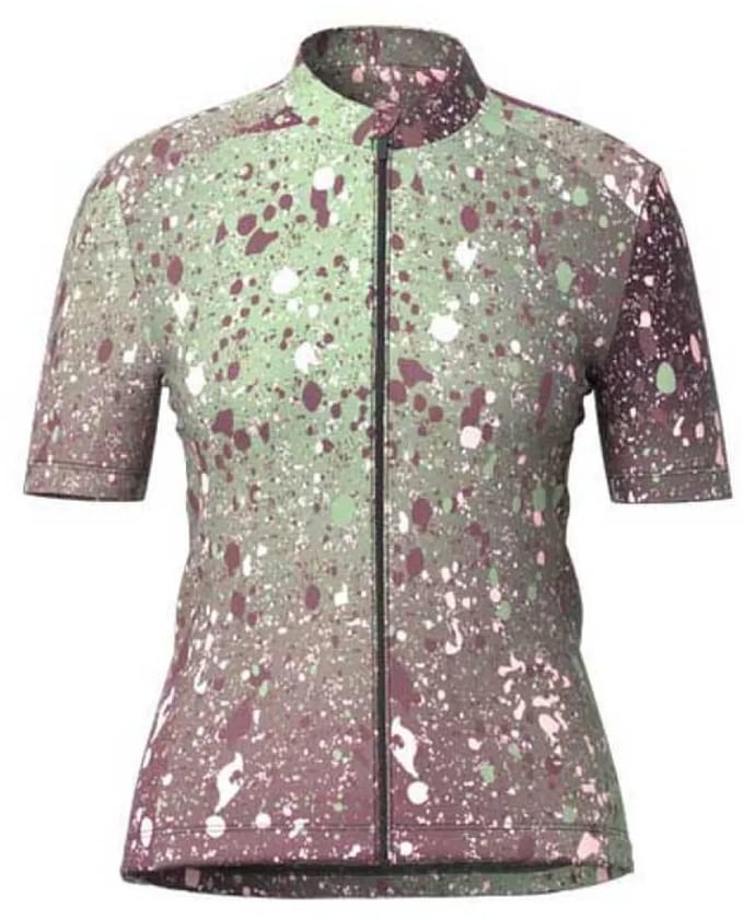 Cube Cmpt Sprinkle Korte Mouw Wielertrui Groen 2XL Vrouw