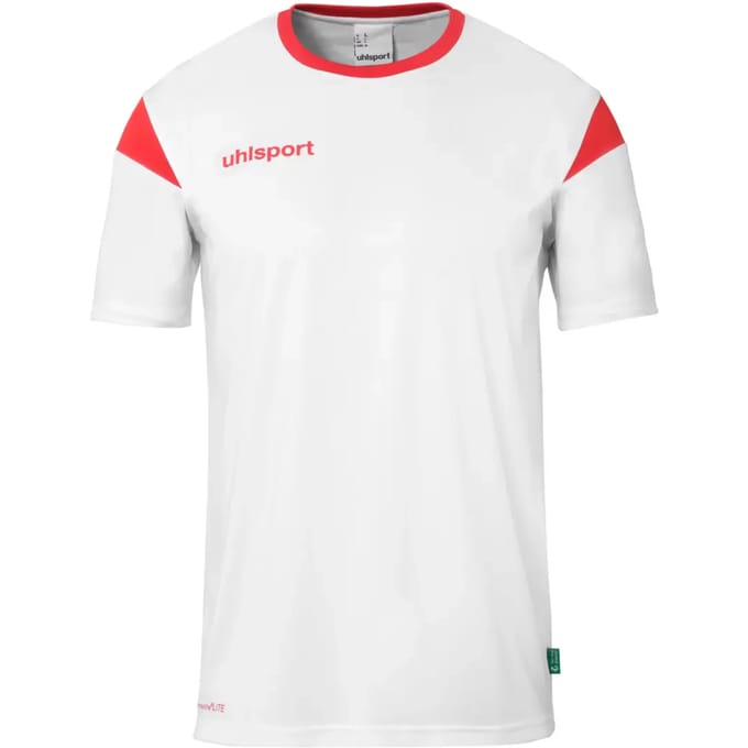 Uhlsport Squad 27 Shirt Korte Mouw Kinderen - Wit / Rood | Maat: 152