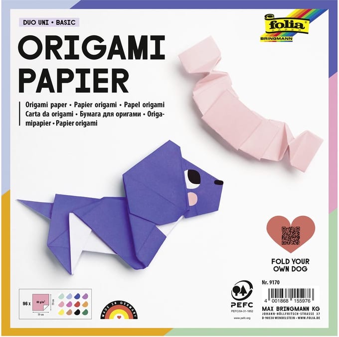 Folia vouwpapier | ft 19 x 19 cm | pak van 96 vel