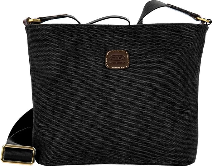BRIC'S Schoudertas Sorrento Secchiello Crossbody Bag Black Donkergrijs