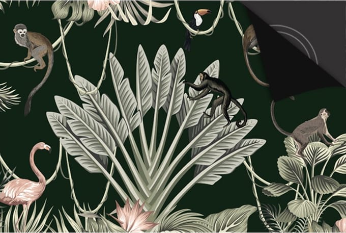 Inductie Beschermer Jungle Apen print Exclusief 76x51,5cm