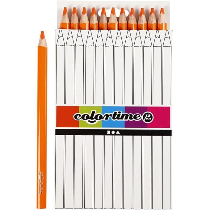 Creativ Company Triangular Jumbo colored pencils - Oranje 12pcs.