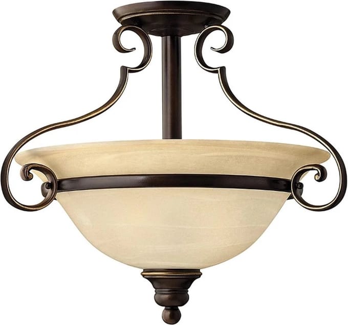 Hinkley LED Plafondlamp Cello | 2X E27 Max 60W | Dimbaar | Antique Bronze
