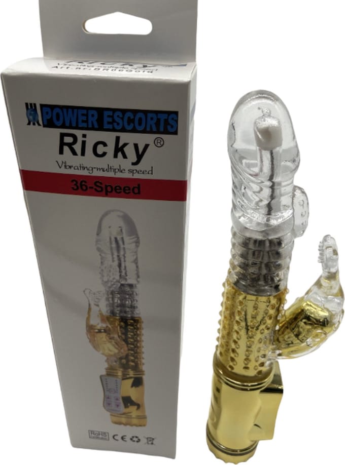 Power Escorts Ricky G Spot Vibrator - Tarzan Vibrator - Rabbit - Goud