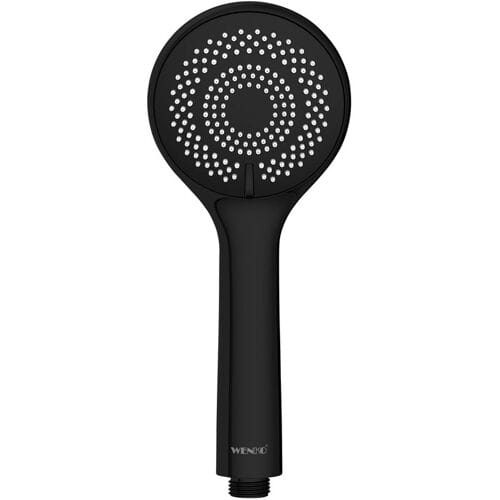 WENKO Douchekop Watersaving (Zwart mat, Ø 9,5 cm)