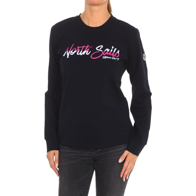 Sweater met lange mouwen en ronde hals 9024250 dames