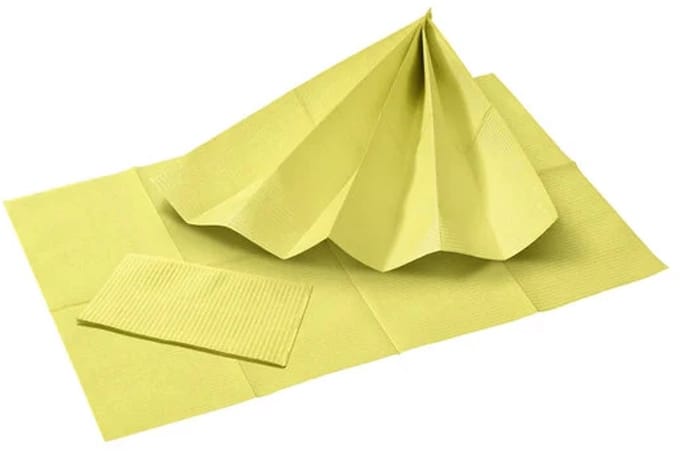 125pcs yellow Disposable Dental Bibs Waterproof Towel Patient Bibs (yellow)