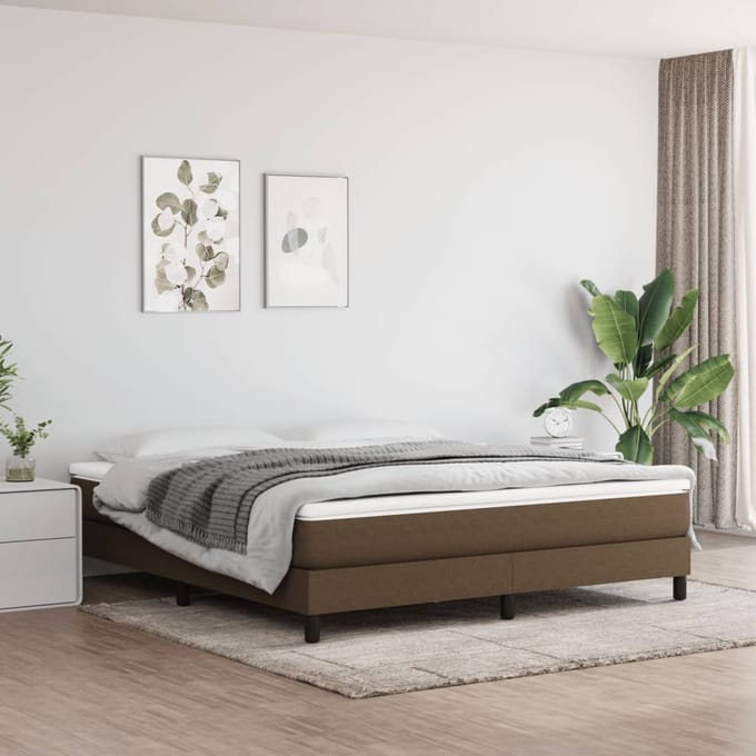 vidaXL - Pocketveringmatras - medium - 160x200x20 - cm - stof - donkerbrui8