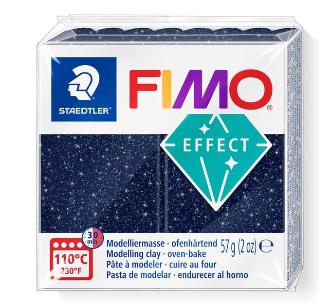 FIMO effect ovenhardende boetseerklei standaard blokje 57 g - galaxy blauw
