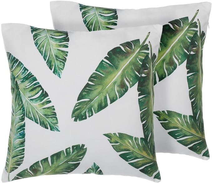 DIANELLA - Sierkussen set van 2 - Groen - 45 x 45 cm - Polyester