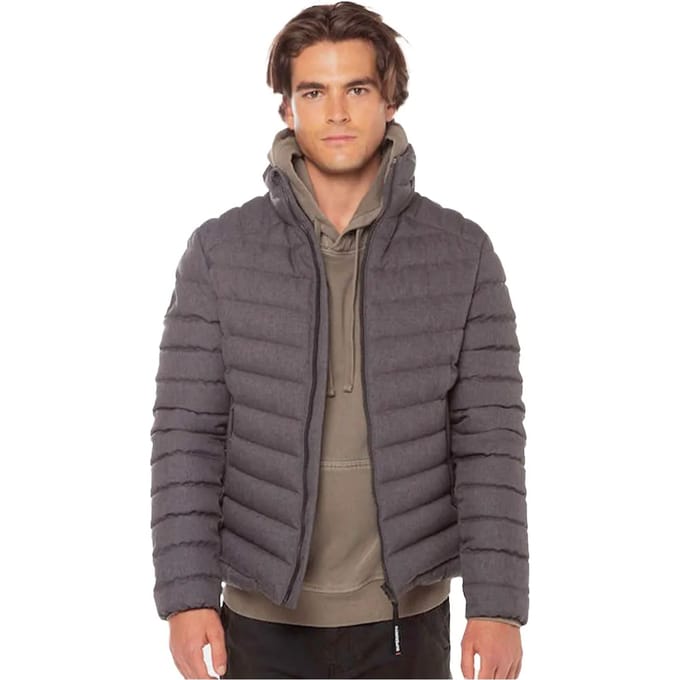 Superdry - Gewatteerde Fuji-jas van tweed - Heren - Gewatteerde jassen