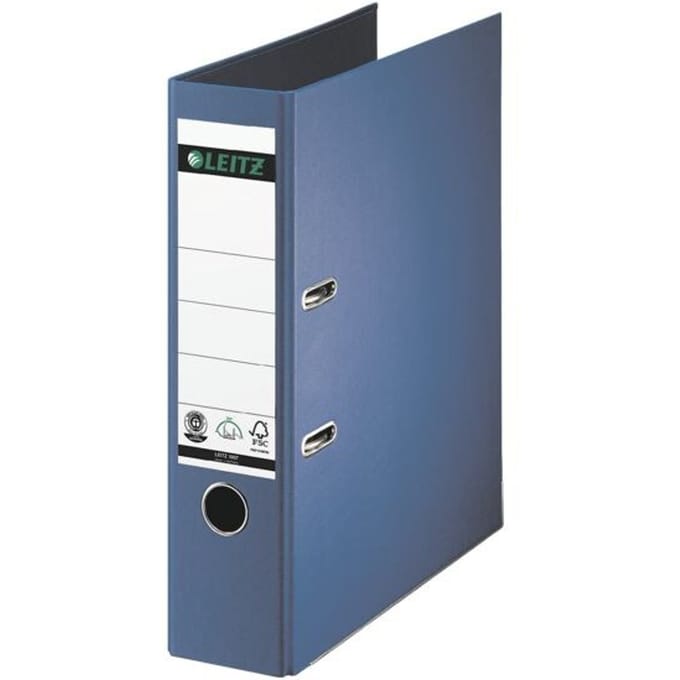 LEITZ® ordner 1007/1008, A4, rugbreedte 80 mm, per stuk, blauw