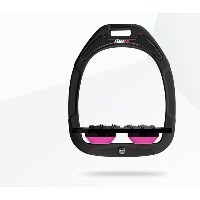 Ultra Grip Platte Stijgbeugels Groen/Zwart/Roze Flex-On Green Composite