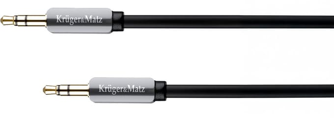 Krüger&Matz - Koppelkabel Jack - 3,5mm - 1,5m - Spiraalvormig