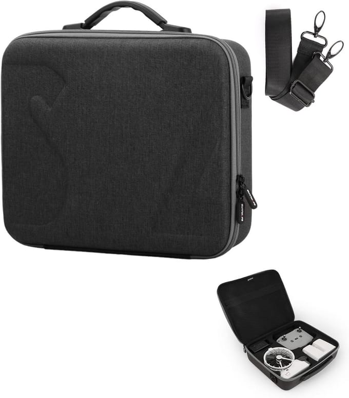 Drone Opbergtas - Reis Koffer - Drone Transport - Grote Capaciteit - 31.5 x 27 x 8.2 cm - Grijs