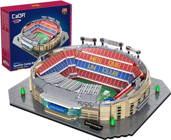 Jamara Constructiespeelgoed - 402910 - CaDA Bricks - FC Barcelona - Camp Nou - Voetbalstadion Bouwstenen set - 1:888