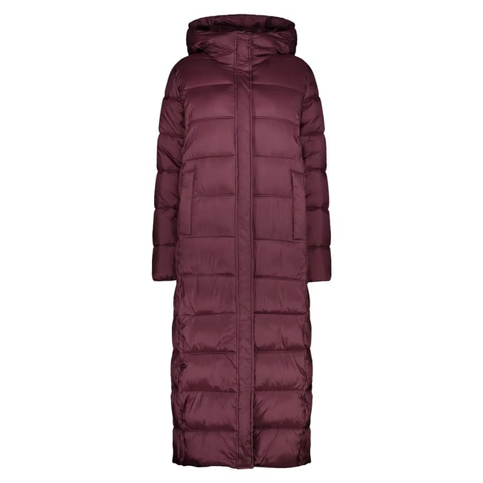 Shiny lange gewatteerde parka met capuchon voor dames CMP