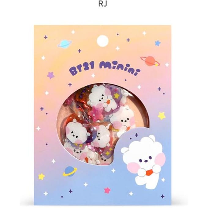 Line Friends BT21 Minini Flake-sticker (7 Opties) #RJ 1PACK beige