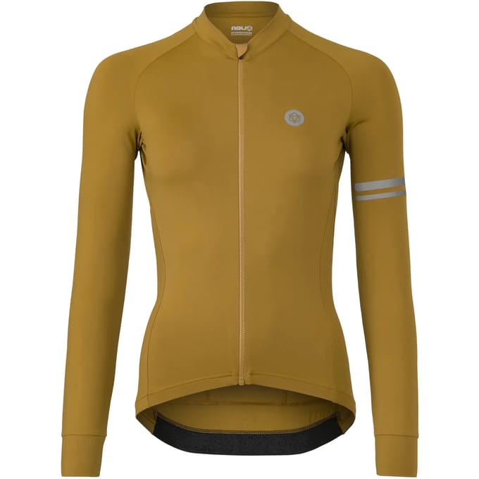 AGU Solid Fietsshirt Lange Mouwen Performance Dames - Bruin - M