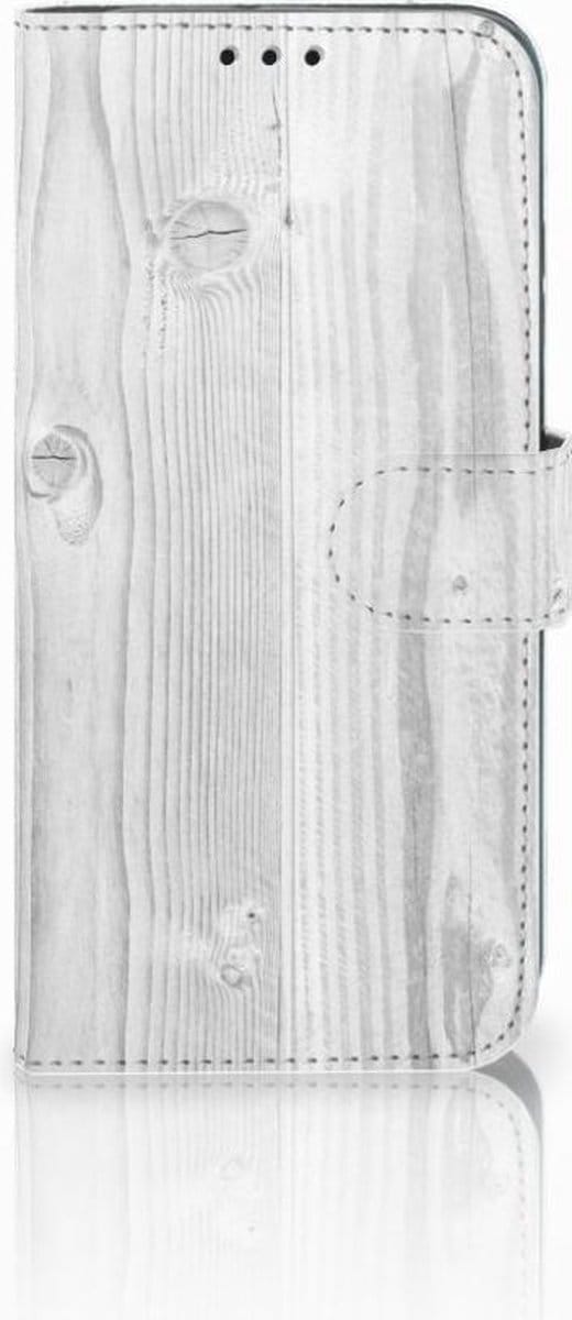 Honor 10 Lite Book Style Case White Wood