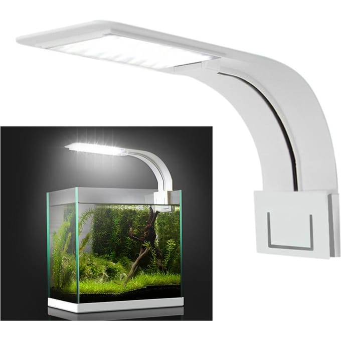 Lampe d'aquarium à LED ultra-mince 10 W avec clip white