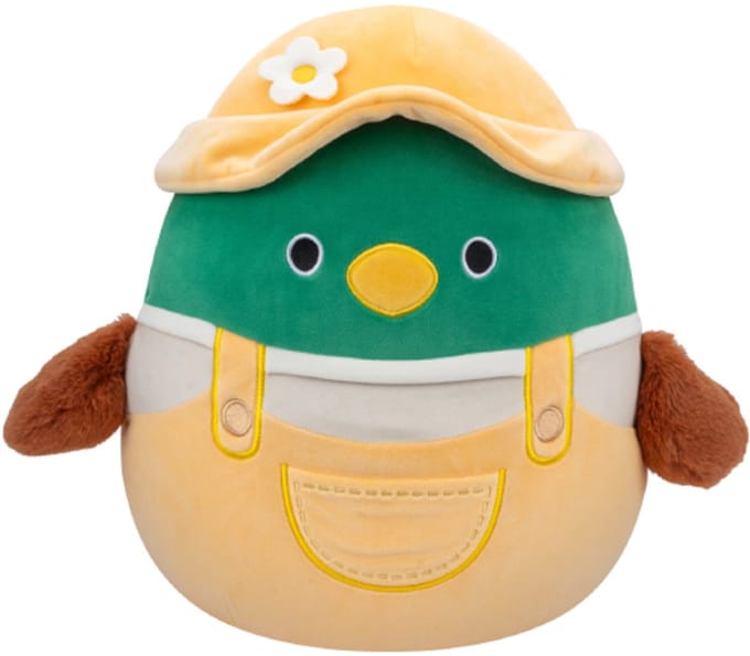 Squishmallows Avery Eend in Gele Outfit Pluche Knuffel XL 50 cm