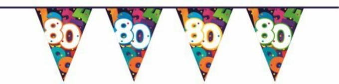 Vlaggenlijn Cijfers 80 jaar - 10 meter