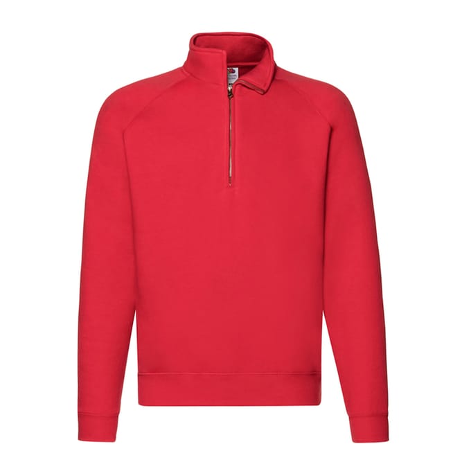 Fruit of the Loom Heren Premium Sweatshirt met Ritssluiting (Rood)