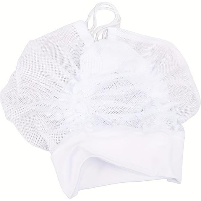 Bonnet à Plopping en Filet pour Sécher les Cheveux Bouclés white