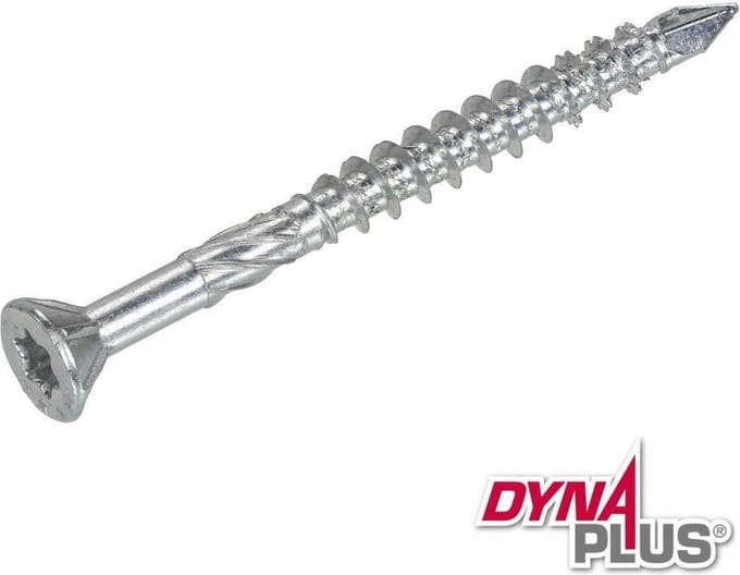 Dynaplus - MDF-schroef - 4,0 x 60mm - Verzinkt - Deeldraad (200 stuks)