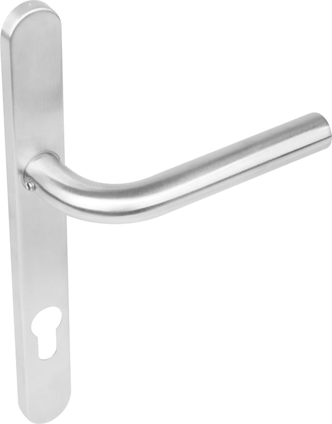 Intersteel - Deurkruk Recht op schild met profielcilindergat maat 92 mm