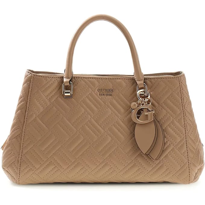 GUESS handtas schoudertas Sally Triple Compartment Satchel Black zwart