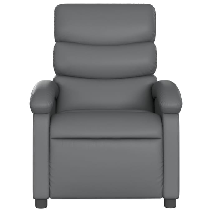 vidaXL - Relaxfauteuil - grijs - kunstleer