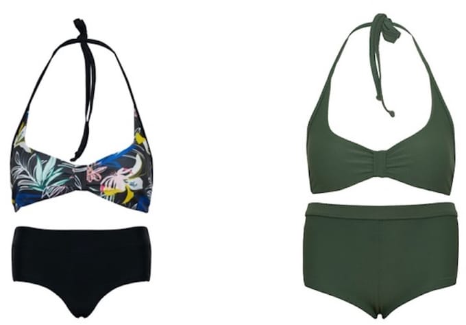 Set van 2 bikini hipster broekje en haltertopje Angel's flower/ Groen 152-158