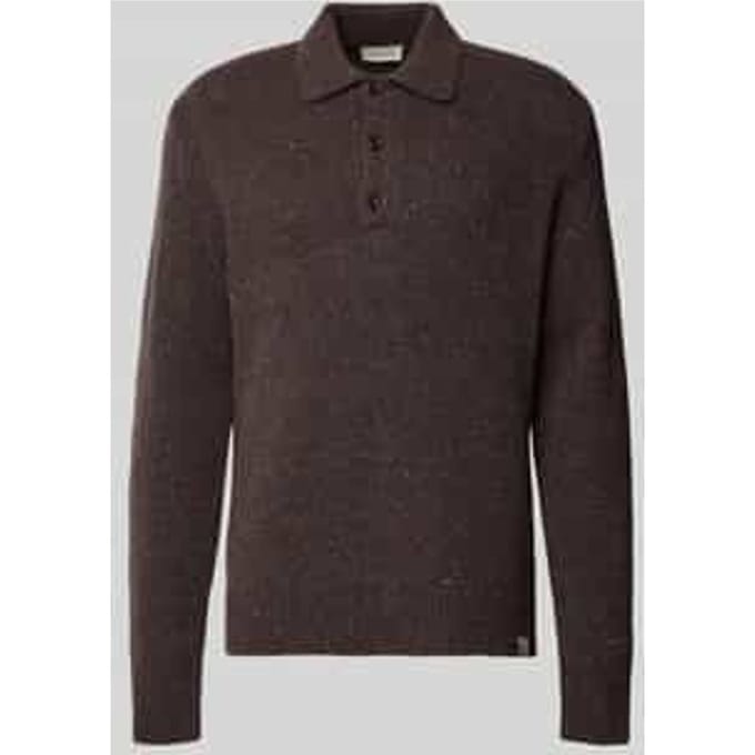 Gebreide pullover van wolmix met polokraag